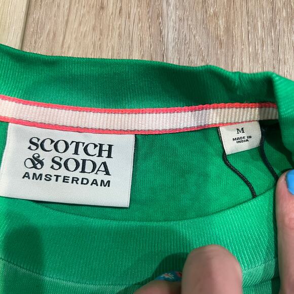 SCOTCH & SODA Men's T-Shirt Logo Green Size M - Picture 7 of 10